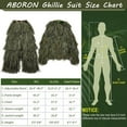 thumbnail image 3 of ABORON 5-in-1 Ghillie Suit, 3D Camouflage Apparel Including Jacket, Pants, Hood, Carry Bag for Unisex Adults/Youth (S/M/L/XL/XXL), 3 of 8