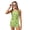 Cucumber, variant on POLERO Big Girls Two Piece Swim Set Tankini with Shorts Boyshort Removable Bra Pads Fruit Plaid Print Sun Protection