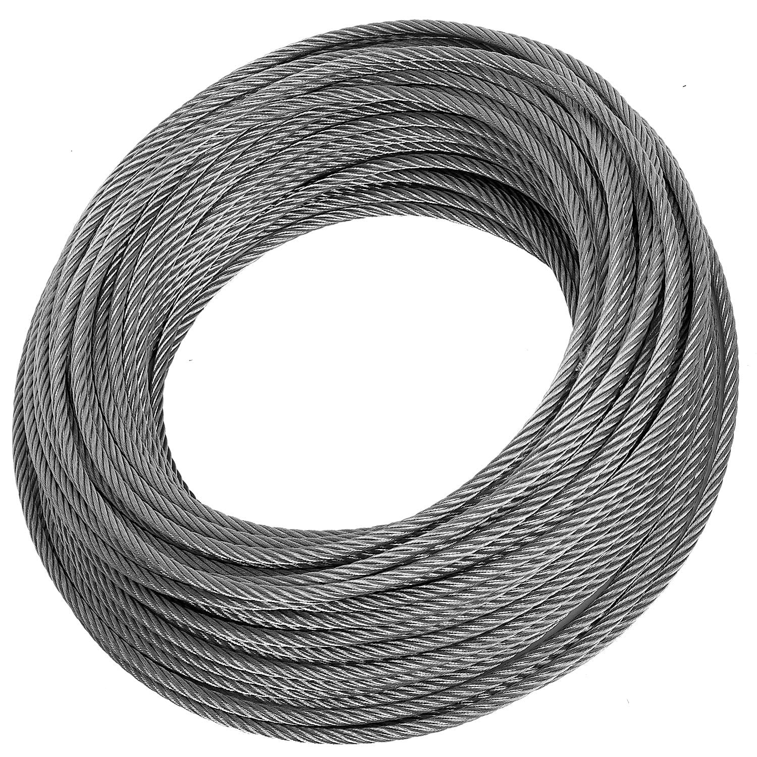 25 feet 1/4 Inch Galvanized Steel Cable 7 X 19 GAC Pre Cut OR By the foot 