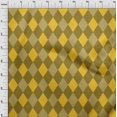 thumbnail image 4 of oneOone Georgette Viscose Yellow Fabric Argyle Sewing Material Print Fabric By The Yard 42 Inch Wide, 4 of 4