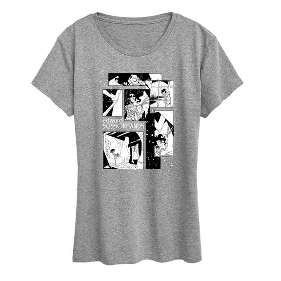 Edward Scissorhands - Comic Panels - Women's Short Sleeve Graphic T-Shirt