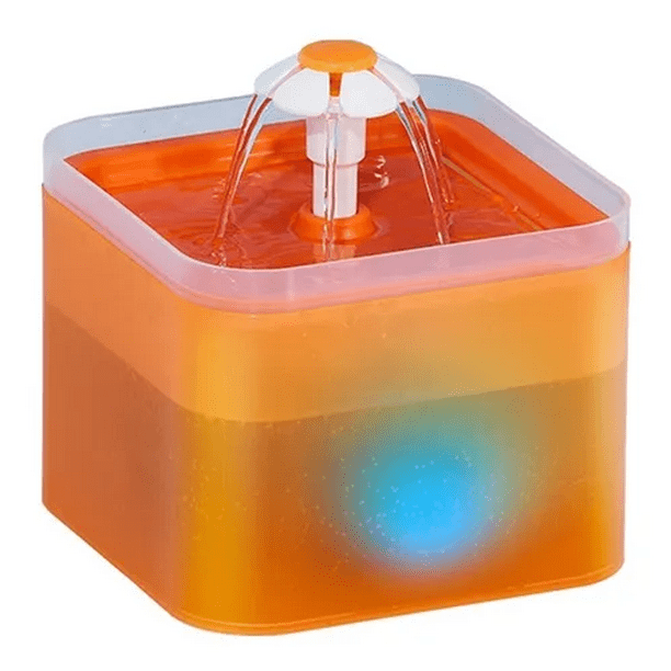 Funte Bebedero Automatico Para Mascotas Naranja Malubero Malu1705