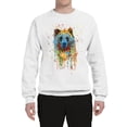 thumbnail image 2 of Bear Painting Splatter Abstract Art Animal Lover Unisex Crewneck Graphic Sweatshirt, White, Medium, 2 of 3