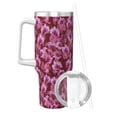 thumbnail image 2 of Rateoe Orchids Flowers Printed 40OZ Ice Bully With Handle - Stainless Steel Travel Cup Portable for Hot & Cold Drinks, Travel, Gym, Home, and Outdoor Activities, 2 of 8