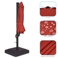 thumbnail image 5 of FLAME&SHADE 11ft Patio Offset Outdoor Hanging Umbrella w/Base,360 Degree Rotating for Backyard, Garden and Deck,Red, 5 of 6