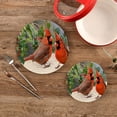 thumbnail image 2 of SKYSONIC Snowy Holly Cardinals Pot Holders Trivets, 2 Pcs Heat Resistant Trivets,Winter Bird Cotton Thread Weave Mats for Hot Pads Pans Pot Bowl Teapot for Kitchen Decor, 2 of 7