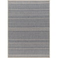 thumbnail image 2 of BoutiqueRugs Geoff Moroccan Geometric Zig Zag Area Rug - Southwestern Trellis Carpet for Living Room, Patio, Terrace - Outdoor Safe - Blue, Navy, Gray - 7'10" Square, 2 of 8