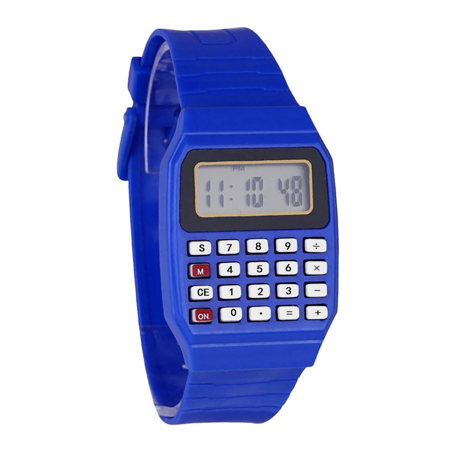 Watches for Kids Silicone Multi Time Electronic Wrist Calculator Watch