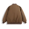 thumbnail image 4 of Aueoeo Men's Bomber Jacket Winter Warm Lightweight Windbreaker Full Zip Casual Jackets With Pockets(Available In Plus Size) Coffee 4X-Large, 4 of 6