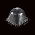 thumbnail image 2 of Uxcell 10cm x 10cm Garden Cloche Dome Square Plastic Humidity Plant Protector Cover Clear 5 Pack, 2 of 5