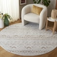 thumbnail image 2 of SAFAVIEH Hanna Jarred Striped Area Rug, Ivory/Beige, 6'7" x 6'7" Round, 2 of 8