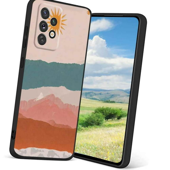 Compatible with Samsung Galaxy A32 5G Phone Case, Mountains-sun11-201 Case Men Women, Flexible Silicone Shockproof Case for Samsung Galaxy A32 5G