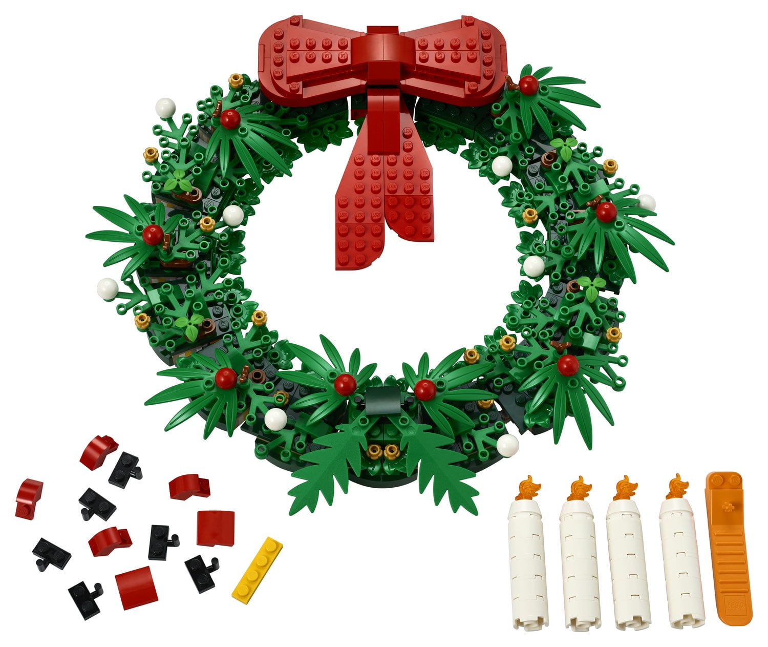 DOLLS HOUSE ARTIFICIAL CHRISTMAS WREATH WITH BOW X1.16 