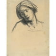 thumbnail image 2 of Jean-François Millet 12x14 Gold Ornate Wood Frame and Double Matted Museum Art Print Titled - Study of a Head (ca.&nbsp;1846-48), 2 of 4