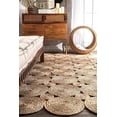 thumbnail image 5 of Vipanth Exports Jute Rug Natural with Rounds Hand Braided Rectangle Area Rug Handmade Rugs for Home Decor (2x3 Feet), 5 of 5