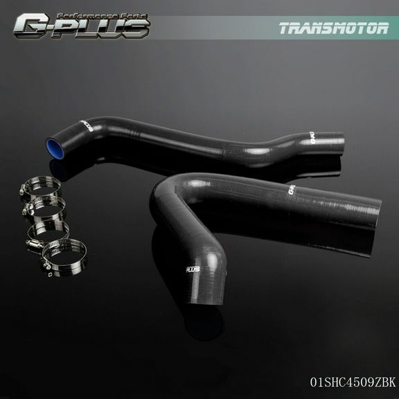 Fits 67-72 for Chevrolet C/K Series C10 Pickup Black Silicone Coolant Radiator Hose -