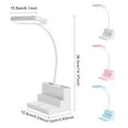 thumbnail image 5 of AMERTEER Lampe de Lecture de Table Lampe de Chevet Lampe de Bureau LED Rechargeable pour Rangement de Papeterie Protection des Yeux (Blanc Type 1), 5 of 5
