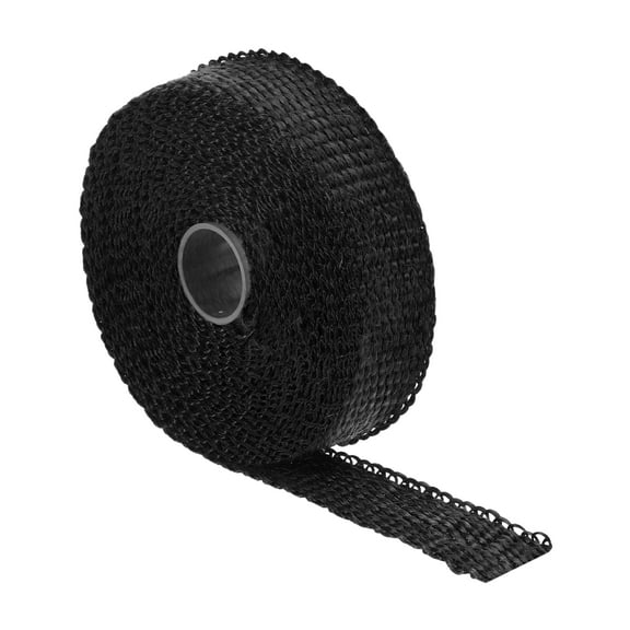 Uxcell 1"x 16 ft Exhaust Heat Wrap Titanium 
 Alkali-Free Glass Fiber Motorcycle Heat Shield Tape Heat Wrap for Pipe Car Truck Hose Lines Electrical Wiring, Black