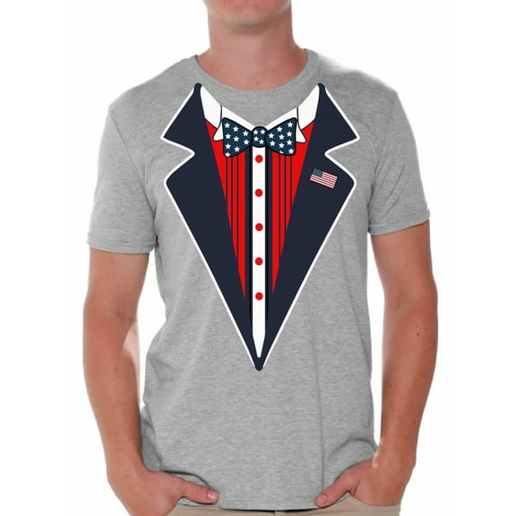 Tuxedo Shirts for Men - Graphic Tees - USA Flag Tshirt