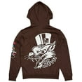thumbnail image 3 of Ed Hardy Men's Hoodie Panther Tiger Fleece Pullover Sweatshirt (X-Large, Cocoa (Brown)), 3 of 7