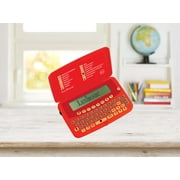 Lexibook Scrabble Dictionary Merriam Webster, 100,000 playable words, an exclusive SCORE function, Red/Beige, SCF-428AUS