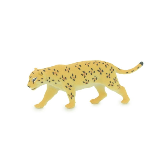 Leopard Toy, Panther, Spotted cat, Panthera onca, Hand Painted, Educational, Rubber Animal, Realistic Figure, Lifelike, Gift, 3" SF33 B44