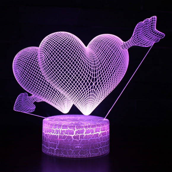 EGNMCR Veilleuses Cadeau de la Saint-Valentin Veilleuse LED Dégradé Coloré Télécommande Veilleuse Veilleuse