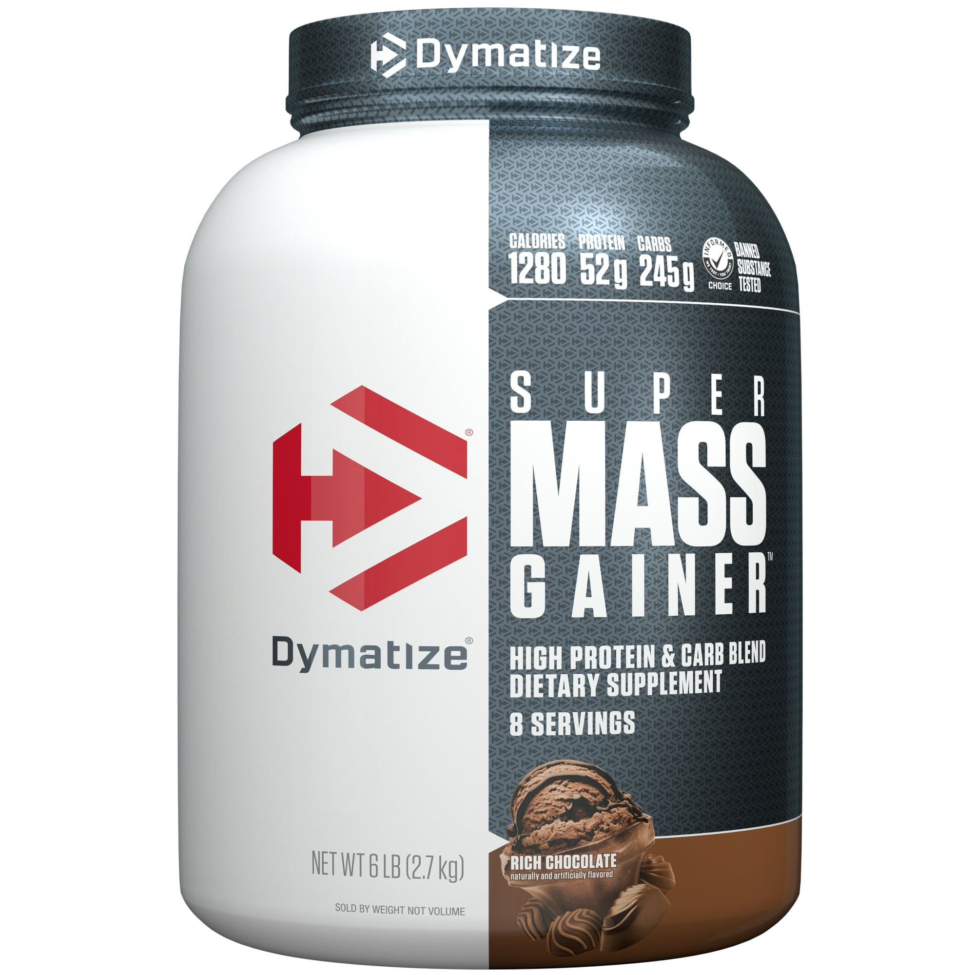 Dymatize Super Mass Gainer, Rich Chocolate, 6 lbs