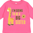 thumbnail image 4 of Inktastic I'm Going to Be a Big Sister Giraffe Girls Long Sleeve Toddler T-Shirt, 4 of 5