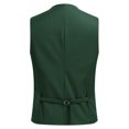 thumbnail image 5 of Cloudstyle Men's U-neck Double-Breasted Solid Color Casual Vest, 5 of 9
