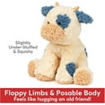 thumbnail image 2 of Gund Cozys Collection Cow, Stuffed Animal For Ages 1 And Up, Spring Decor Plush Toy, Cream/blue, 10, 2 of 5