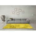 thumbnail image 3 of Ahgly Company Indoor Round Patchwork Yellow Transitional Area Rugs, 6' Round, 3 of 4