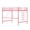Pink, variant on UBesGoo Queen Metal Loft Bed Frame with Horizontal Guardrail, Vertical Ladder with Rubber Anti-Slip Pads, Safe Heavy-Duty Frame, White