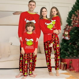 Christmas Family Matching Adult Kid The Grinch Pajamas Set Sleepwear Walmart
