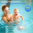 thumbnail image 3 of Altavoces flotantes para piscina con luces de colores, altavoz Bluetooth impermeable IP68 para piscina, altavoz de sonido cristalino para piscina, spa y exteriores, 3 of 5