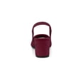 thumbnail image 2 of BLISSFUL STEP Women's Block Heel Pumps Slingback Heels Burgundy 8.5, 2 of 8
