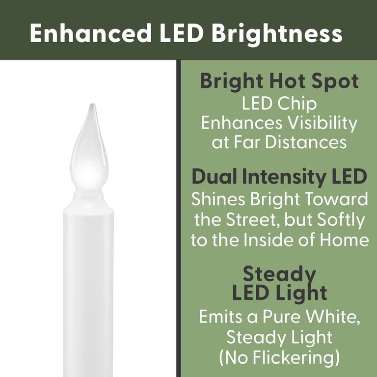 612 Vermont LED Battery Window Candles with Timer, Pack of 4 photo 3