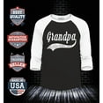 thumbnail image 2 of Shop4Ever Men's Grandpa Class Baseball Sport Raglan Baseball Shirt X-Small Black/White, 2 of 4