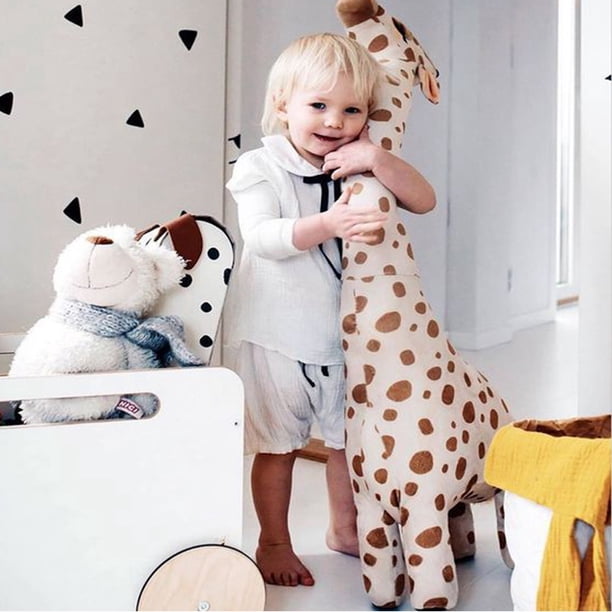 Srliya Muñeca De Jirafa Gigante De 100 Cm, Peluche Supersuave De Cristal Relleno De Polipropileno, Estable Y Antidesvanecible, Ideal Como Almohada Y Decoración Infantil