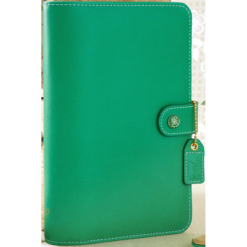 Color Crush Faux Leather Personal Planner Kit 5.25"x8"summer Green