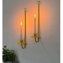 BERTDOMD 2 Pcs Candle Sconces Wall Candle Holder Metal Candle Holder Decorative Candle Holders Wall Mount Candle Holders For Home