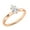 Rose Gold, variant on Collection 0.25 Carat Pear Shape Lab Grown White Diamond Sparkling Solitaire Engagement Ring for Women in 14K Solid White Gold, Size 7