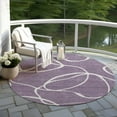 thumbnail image 6 of Addison Rugs Chantille Indoor/Outdoor Transitional Geometric, Abstract Purple Washable Round Rug, 8' x 8', 6 of 6