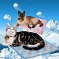 thumbnail image 3 of Pet Cooling Mat Smudge-proof Non-deformed Cooling Air Permeable Comfortable Fabric Summer Pet Mats for Kitten, 3 of 10