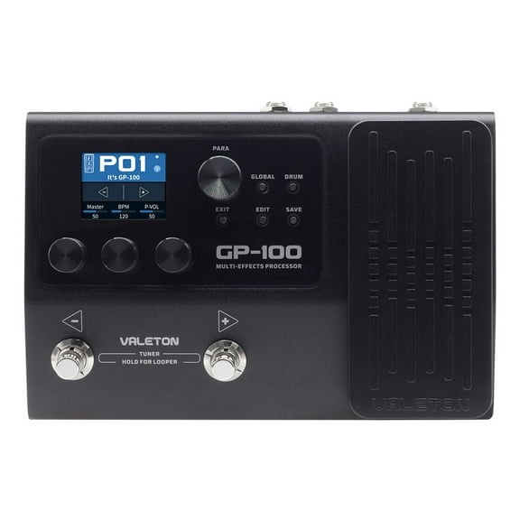 Valeton GP-100 Guitar Bass Amp Modeling IR Cabinets Simulation Multi Language Multi-Effects with Expression Pedal Stereo OTG USB Audio Interface
