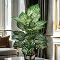 thumbnail image 3 of Large Artificial Guanyin Plant - Fake Greenery for Home/Office, Ideal for Holidays, Durable Plastic, Indoor/Outdoor, No Pot, 3 of 10
