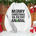 thumbnail image 3 of Mens Christmas Fall Plus Size Hoodless Pullovers for Fashion Sweatshirts with Holiday Logo Print Made of Polyester with Comfortable for Daily and Home Wear, 3 of 3