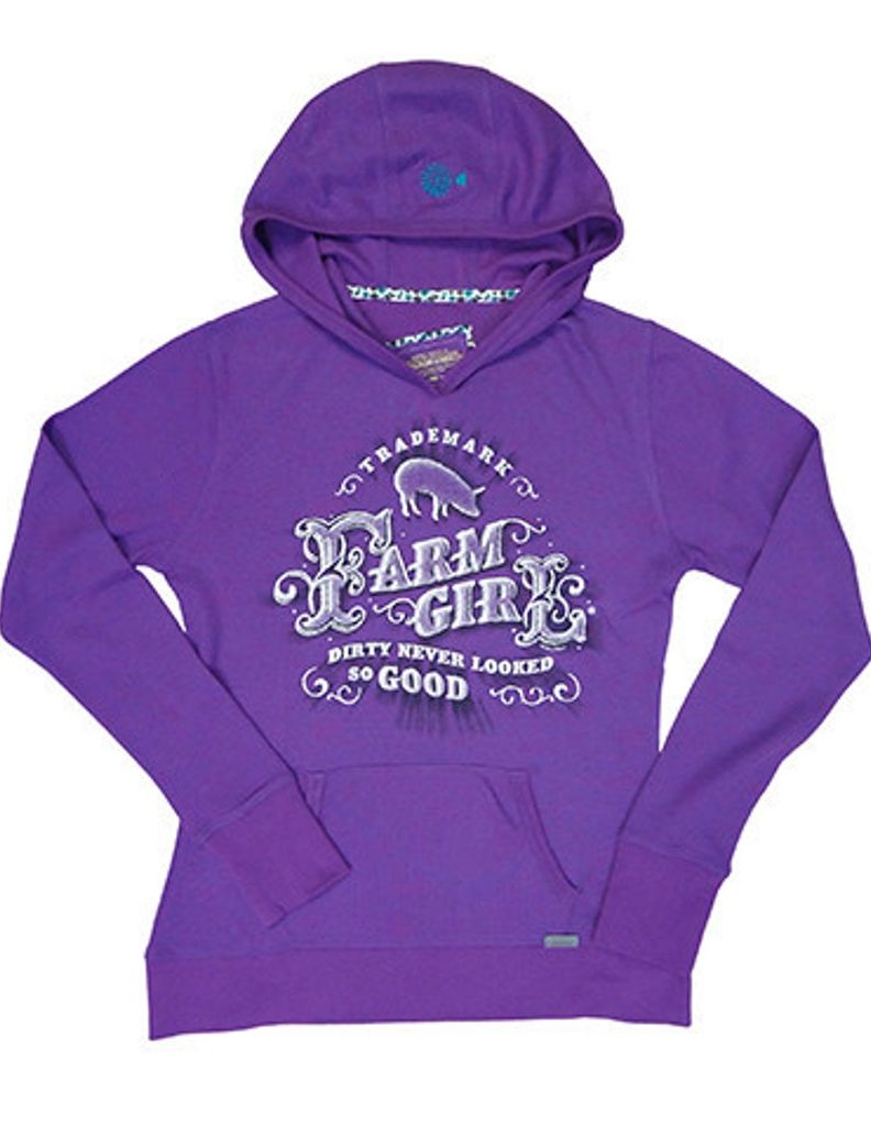 Farm Girl Farm Girl Western Shirt Womens Burnout Thermal L/S Purple