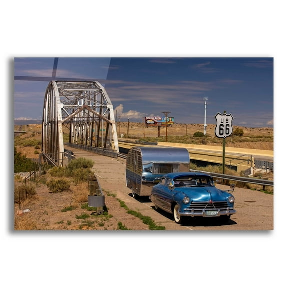 Epic Art 'Albaquerque Rt Rio Puerco Bridge' by Mike Jones, Acrylic Glass Wall Art, 24"x16"