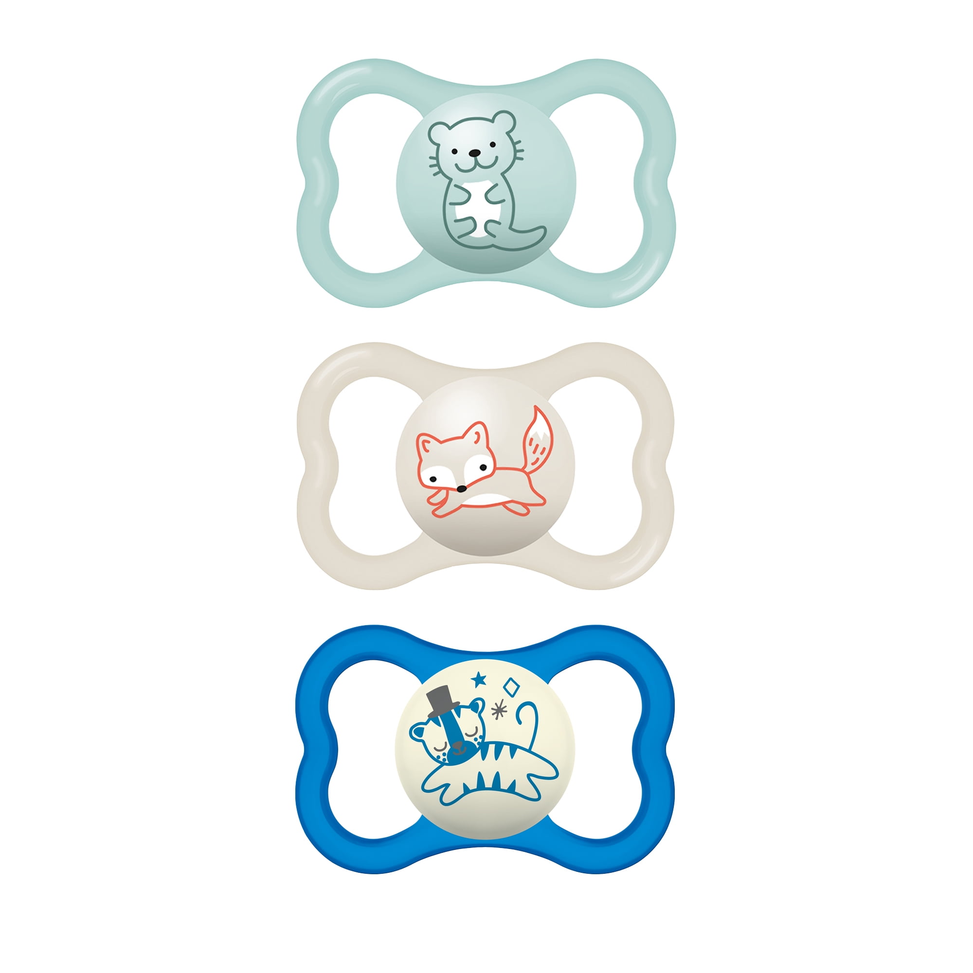 MAM Air Day & Night Pacifiers (3 pack), MAM Sensitive Skin Pacifier 6+ Months, Glow in the Dark Pacifier, Best Pacifier for Breastfed Babies, Baby Boy Pacifiers